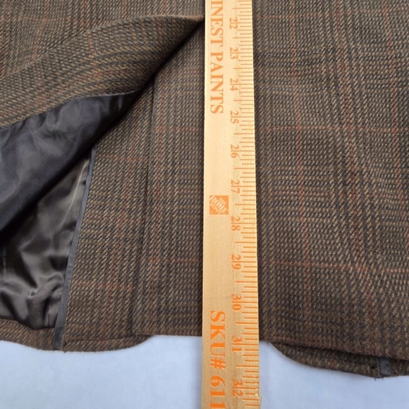 EDDIE BAUER- Sports Coat Mens M Soft Houndstooth Plaid Brown Jacket+ Measurement - Picture 13 of 13